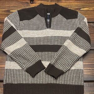 Kids' Brown and Tan Striped Sweater